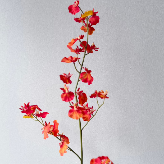 oranje orchidee spray kunstbloem