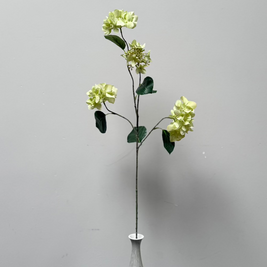Zijden creme hortensia kunstbloem