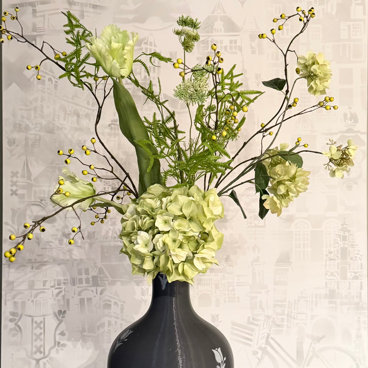 zijden-kunstbloemenboeket-hortensia-bes-tulp-dille-3dgeprint-vaas