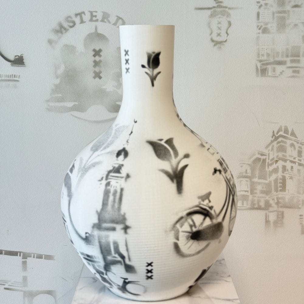 Vaas graffiti Amsterdam XL