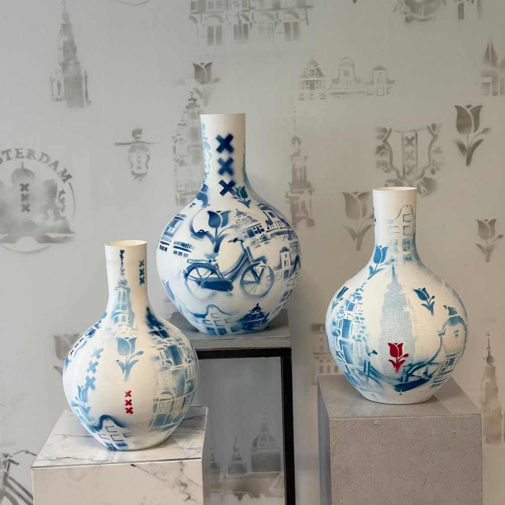 Vaas graffiti Amsterdam XL