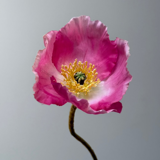 roze klaproos-kunstbloem