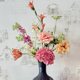 Boeket Dutch Master | Pastel zijden bloemen boeket | Amsterdam