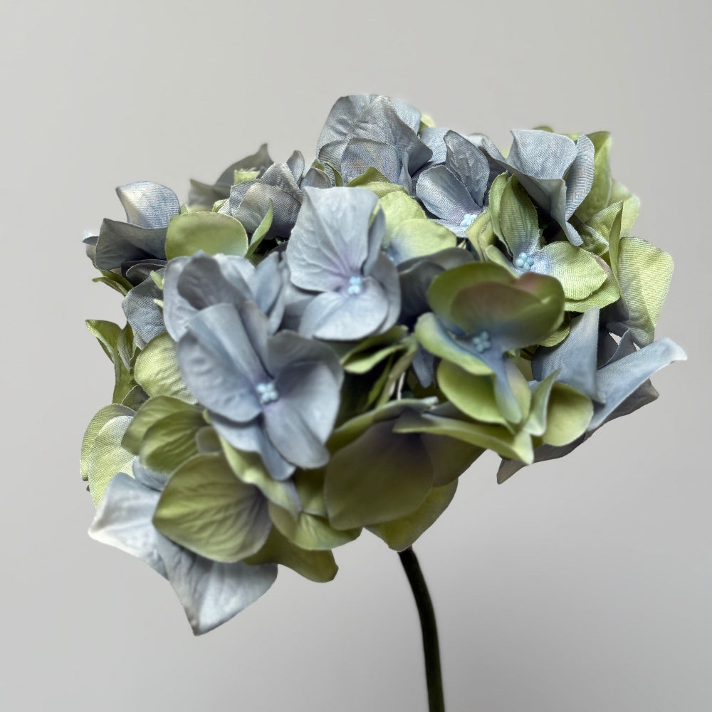 blauw groene hortensia kunstbloem
