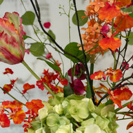 Boeket Orange Glory | Oranje zijden bloemen boeket | Amsterdam