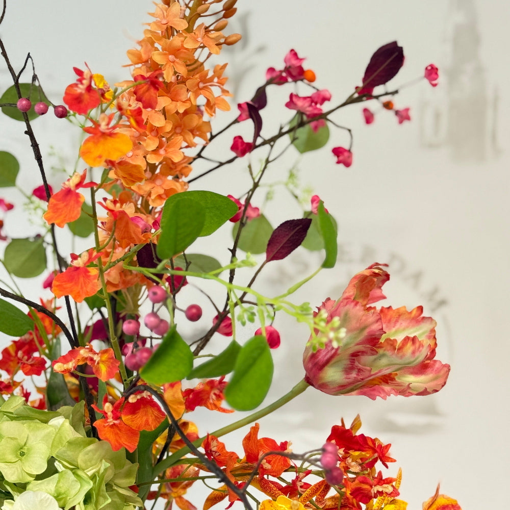Boeket Orange Glory | Oranje zijden bloemen boeket | Amsterdam