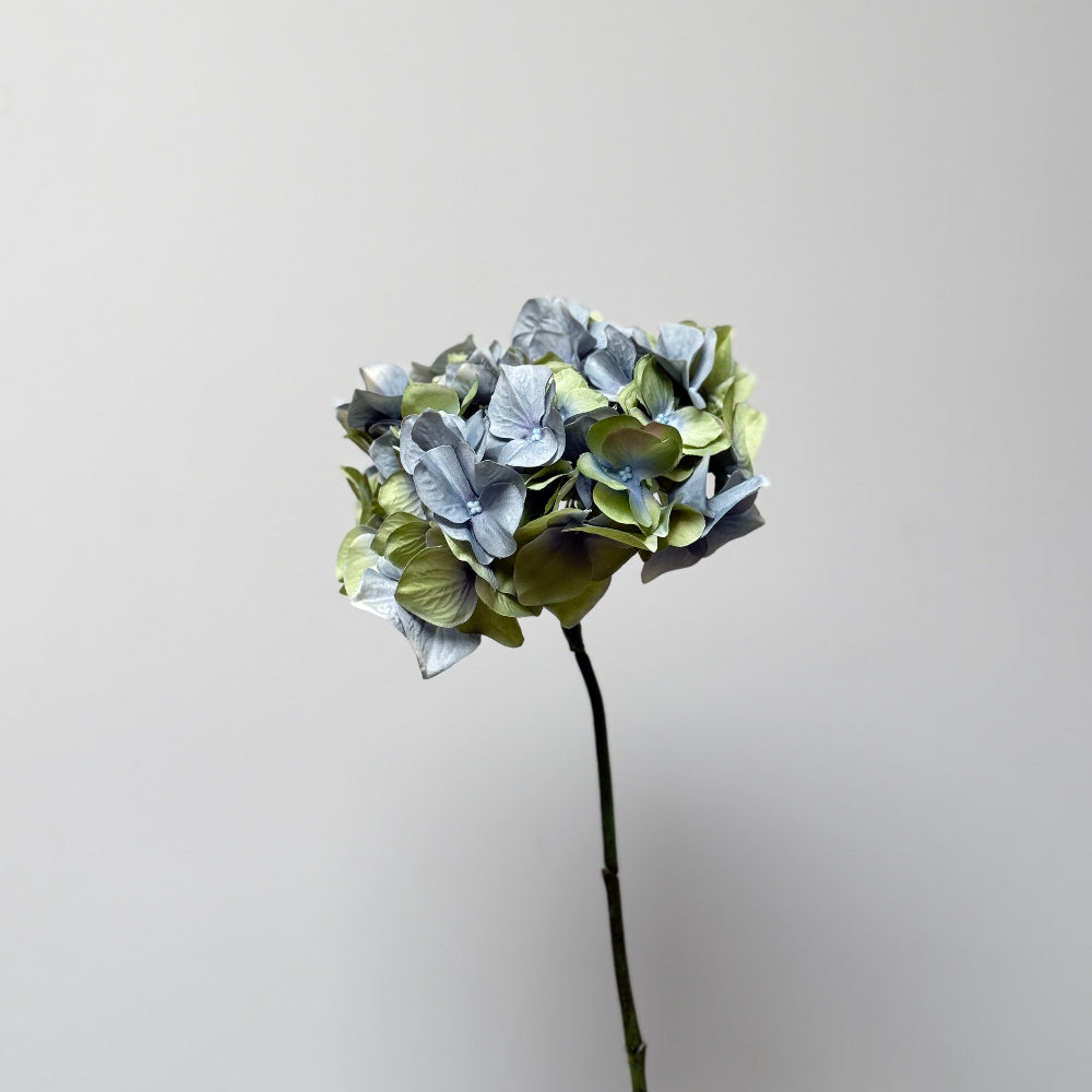 Kunstbloem hortentia met blauw groene bloemblaadjes